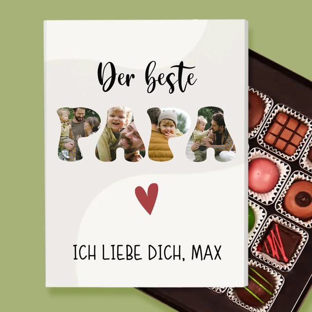 Foto Und Unterschrift: Der Beste Papa Herz - Pralinen