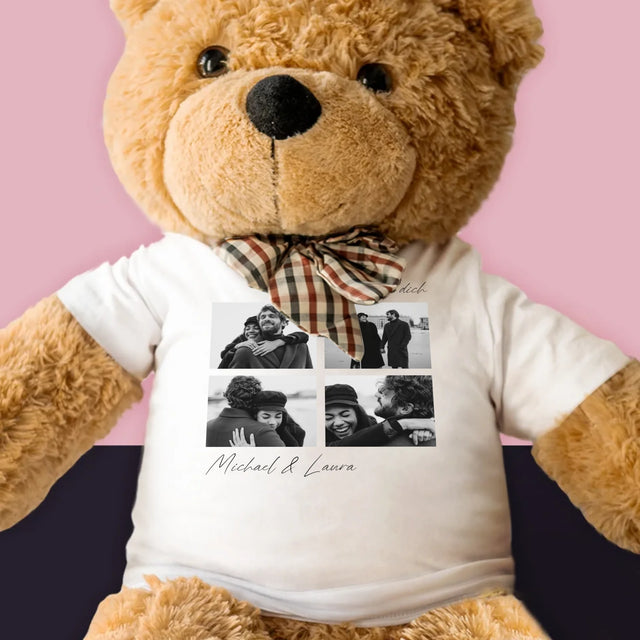Fotocollage: Ich liebe dich – Teddybär 90 cm | DE