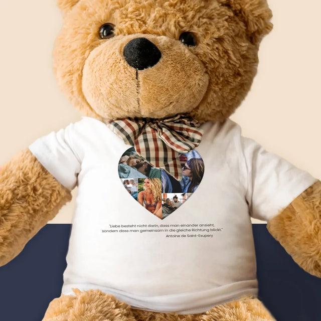 Fotocollage: Fotos Im Herzen - Teddybär 90 Cm