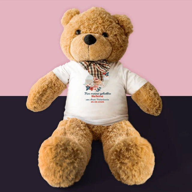 Foto Und Unterschrift: Für Die Taufe - Teddybär 90 Cm