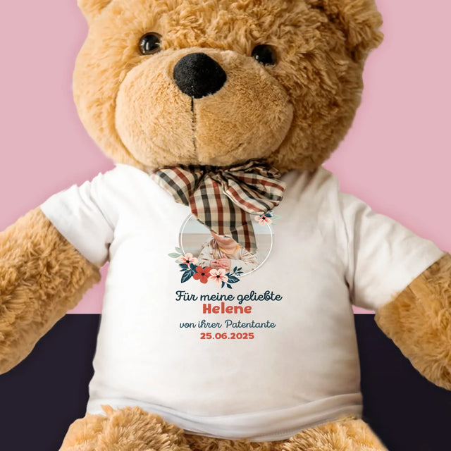 Foto Und Unterschrift: Für Die Taufe - Teddybär 90 Cm