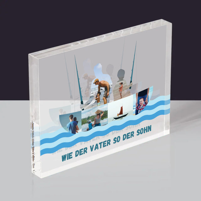 Form-Collage: Wie Der Vater So Der Sohn - Acrylblock