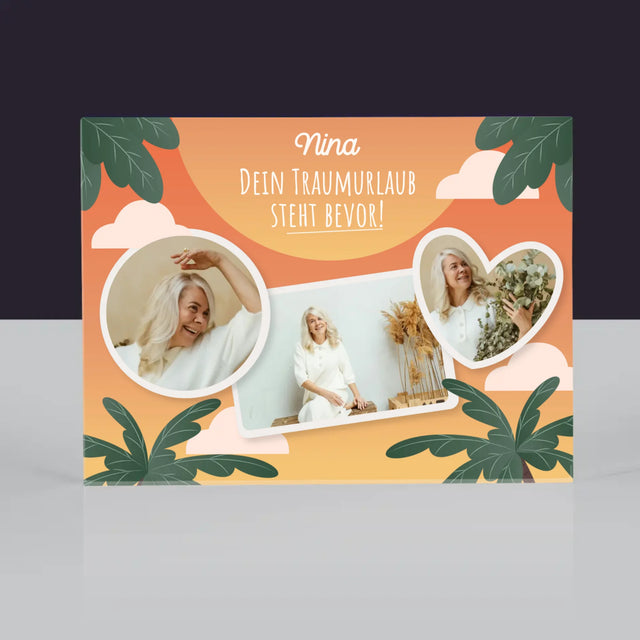 Fotocollage: Traumurlaub - Acrylblock