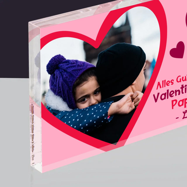 Foto Und Unterschrift: Ein Valentinsgruß Für Papa - Acrylblock