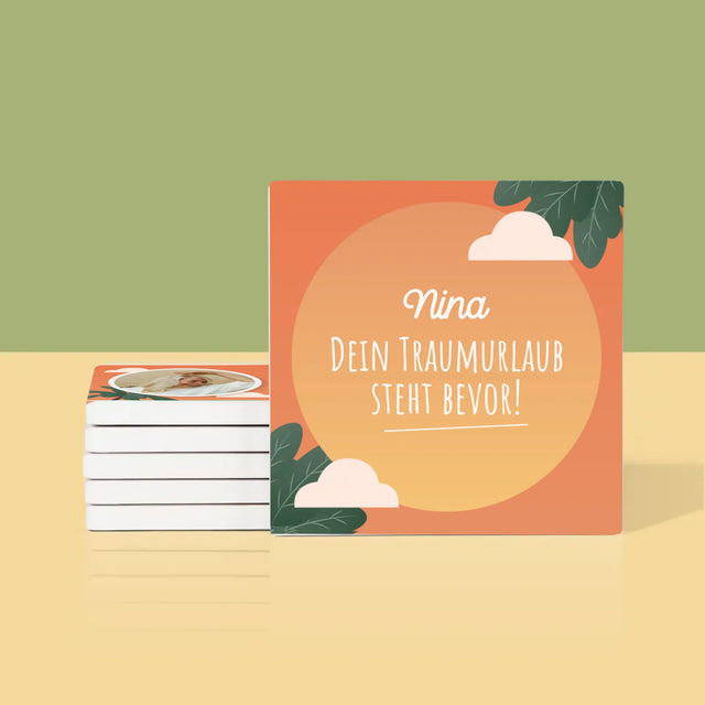 Fotocollage: Traumurlaub - Tassenuntersetzer