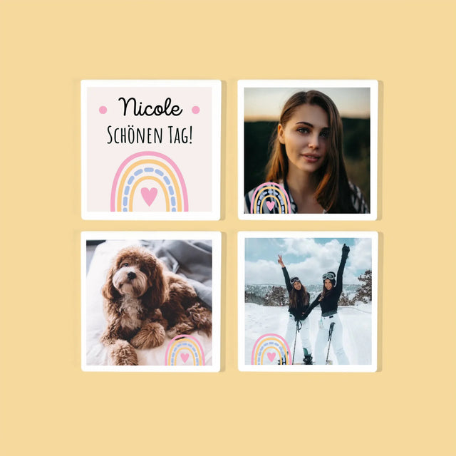 Fotocollage: Schönen Tag! - Tassenuntersetzer