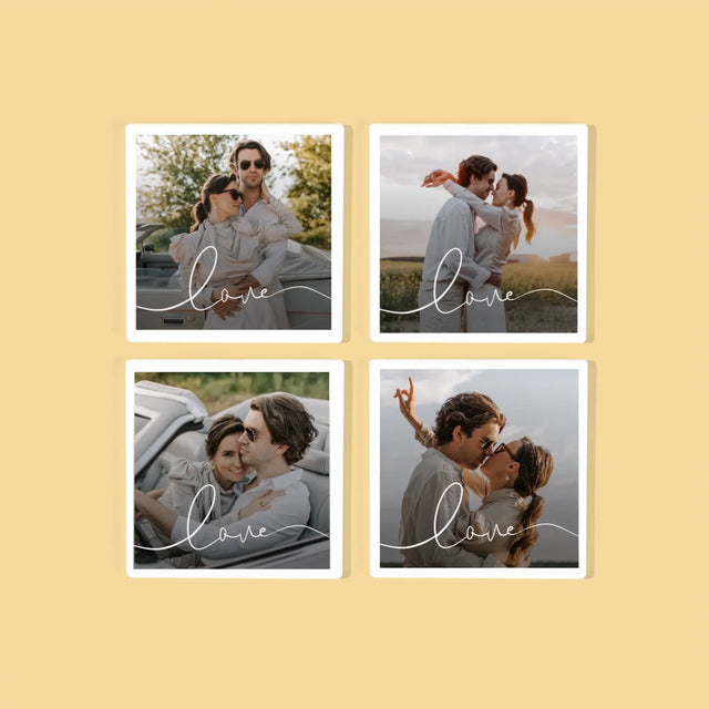 Foto: Love Aufschrift - Tassenuntersetzer