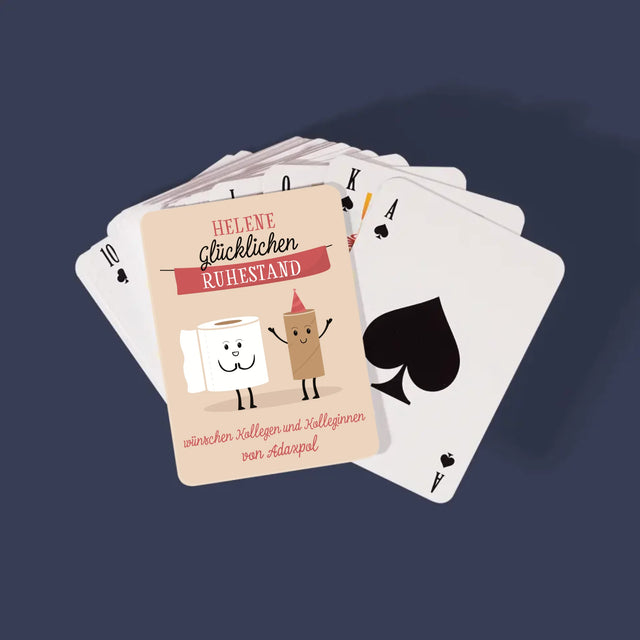 Name Und Unterschrift: Glücklichen Ruhestand - Spielkarten