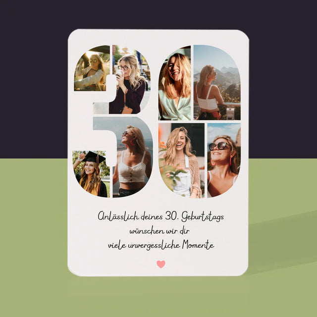 Fotocollage: Wünsche Zum 30. Geburtstag - Spielkarten