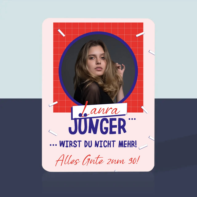 Foto Und Unterschrift: Du Wirst Nicht Jünger - Spielkarten