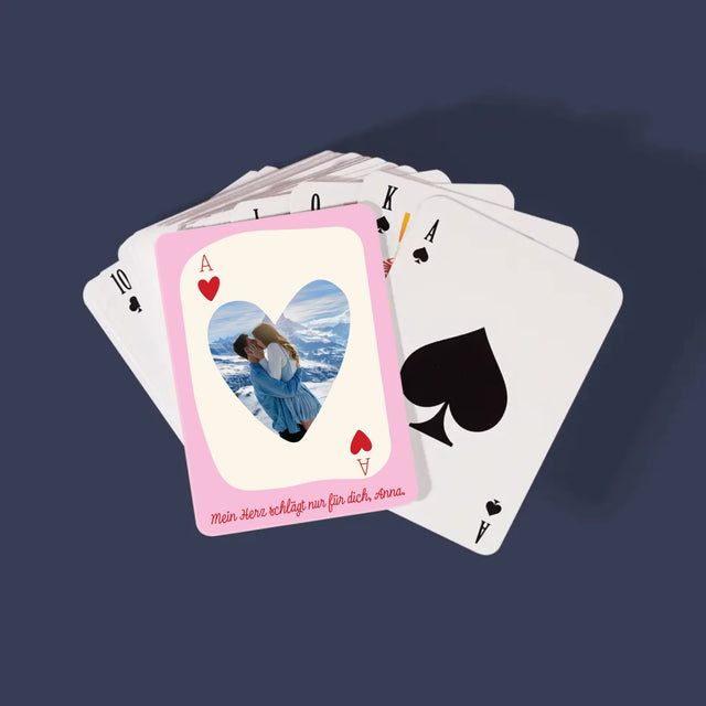 Foto Und Unterschrift: Valentinstagskarte - Spielkarten