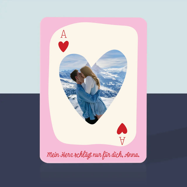 Foto Und Unterschrift: Valentinstagskarte - Spielkarten