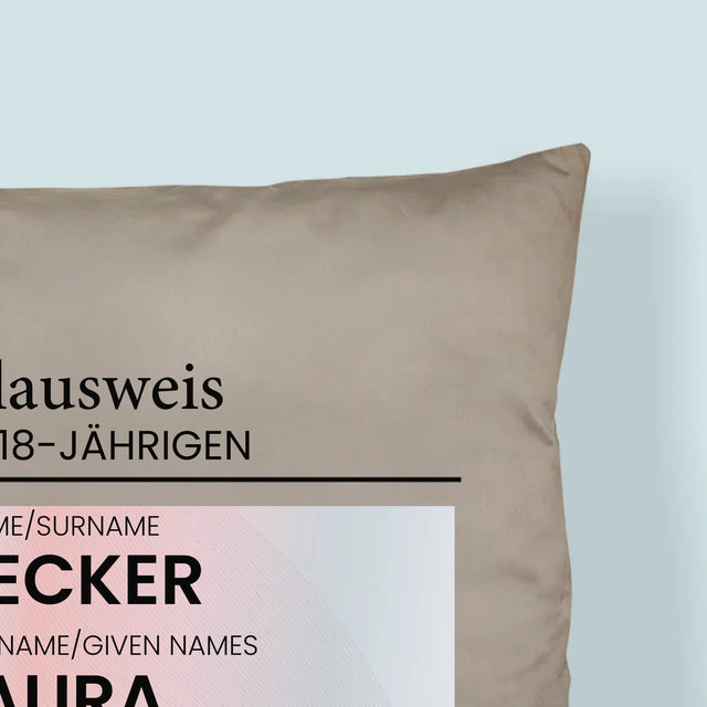 Foto Und Unterschrift: Personalausweis - Kissen