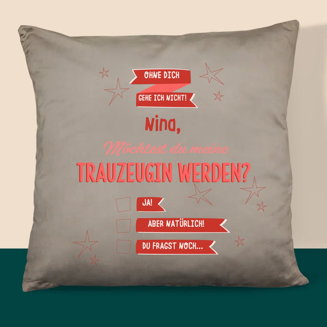 Name Und Unterschrift: Ohne Dich Gehe Ich Nicht - Kissen