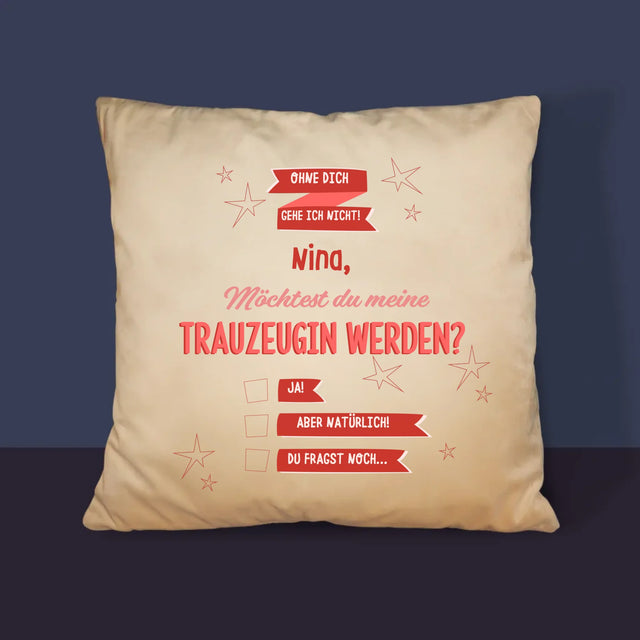 Name Und Unterschrift: Ohne Dich Gehe Ich Nicht - Kissen