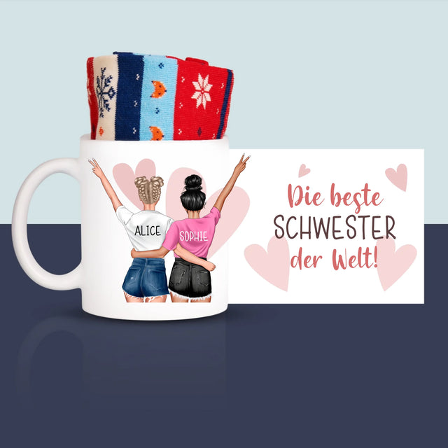Avatar Creator: Beste Schwester Der Welt - Wintersocken In Einer Tasse