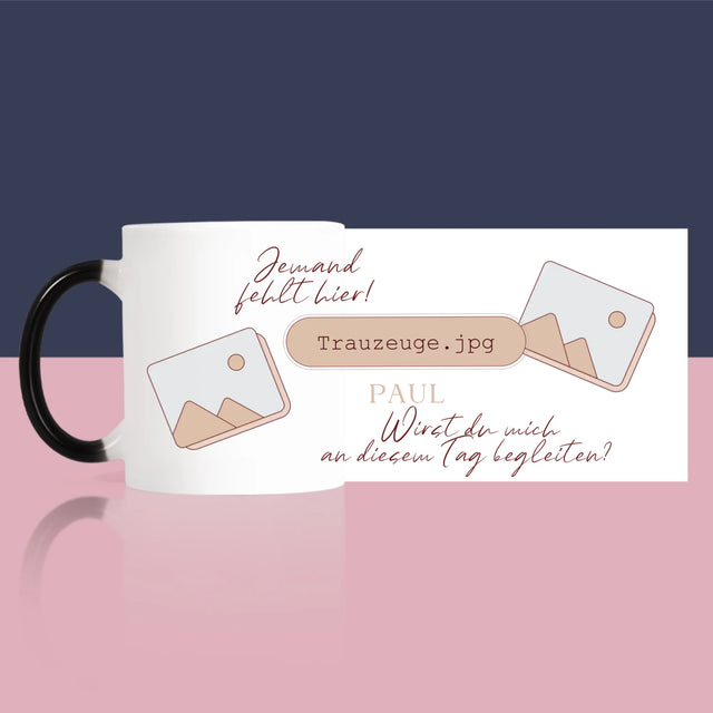 Name Und Unterschrift: Jemand Fehlt - Trauzeuge - Tasse