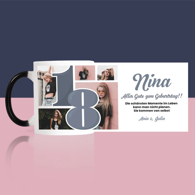 Fotocollage: 18 - Schönsten Momente - Tasse