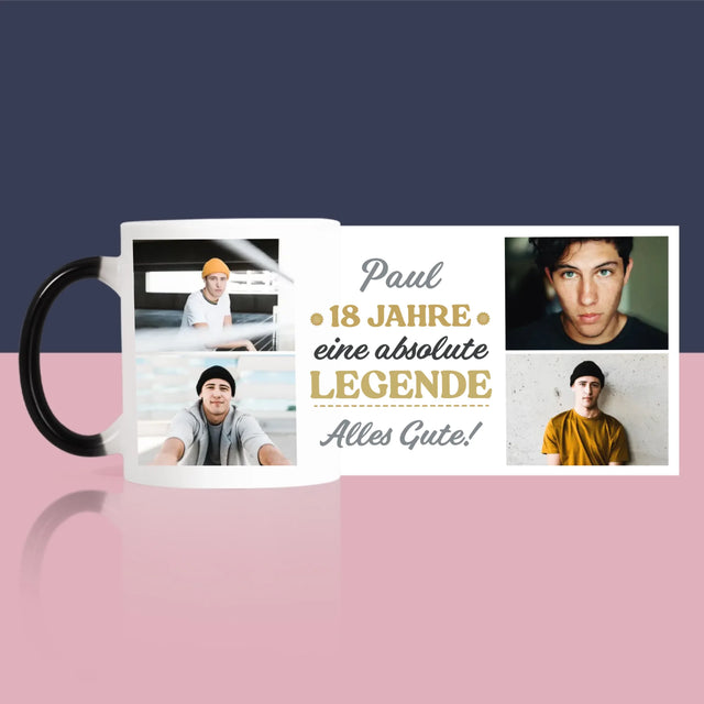 Fotocollage: 18 Jahre Als Legende - Tasse