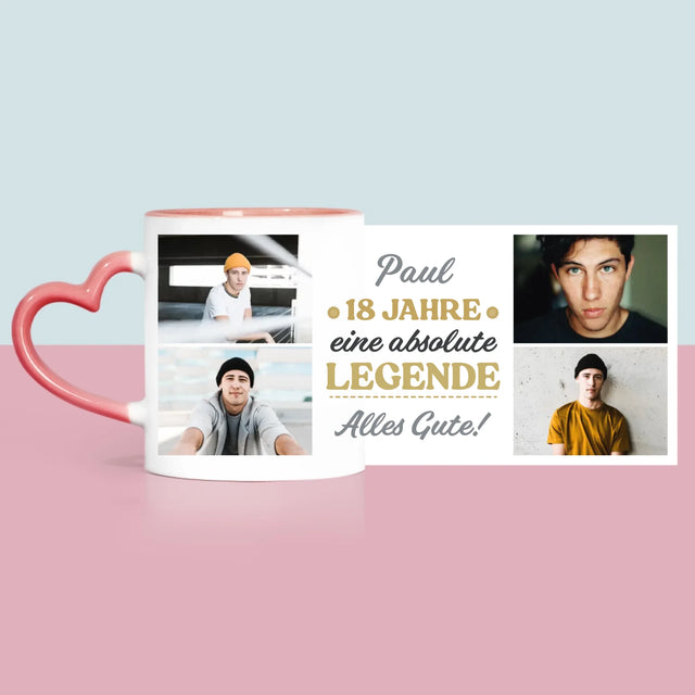 Fotocollage: 18 Jahre Als Legende - Tasse
