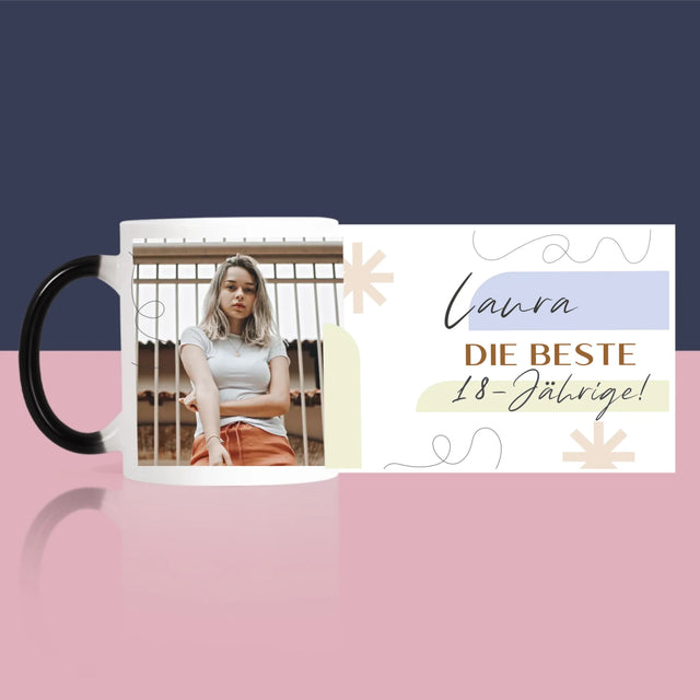 Foto Und Unterschrift: Beste 18-Jährige - Tasse