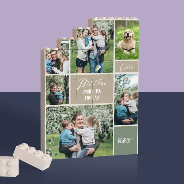 Fotocollage: Liebe Schwester – Bedruckte LEGO-Steine | DE