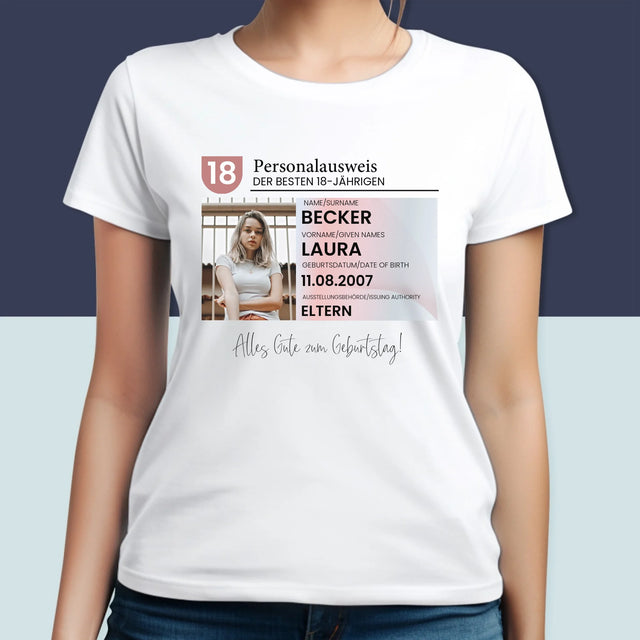 Foto Und Unterschrift: Personalausweis - T-Shirt Für Damen