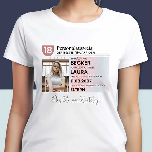 Foto Und Unterschrift: Personalausweis - T-Shirt Für Damen