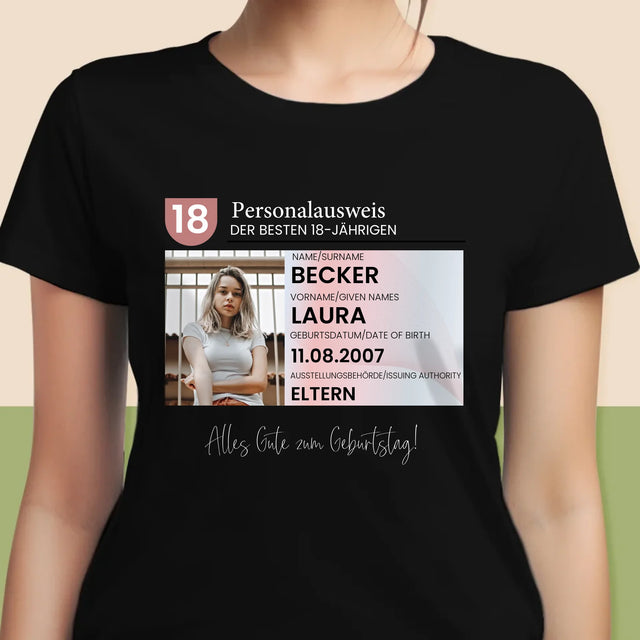 Foto Und Unterschrift: Personalausweis - T-Shirt Für Damen