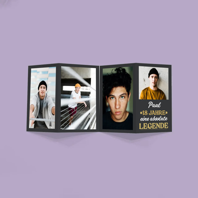 Fotocollage: 18 Jahre Als Legende - Fotos, Harmonikaartig Gefaltet