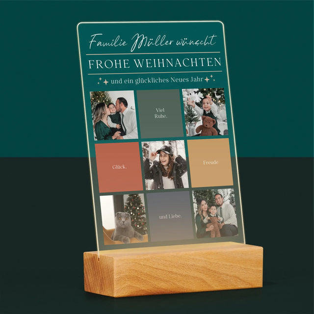 Fotocollage: Frohe Weihnachten Glückwünsche - Druck Auf Acrylglas
