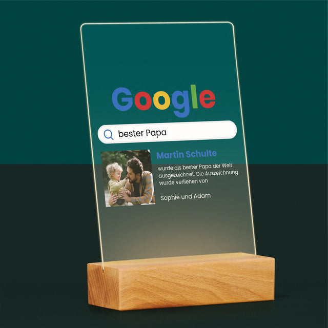 Foto Und Unterschrift: Bester Papa Google-Suche - Druck Auf Acrylglas