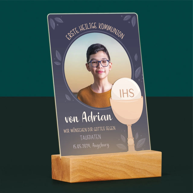 Foto Und Unterschrift: Erste Heilige Kommunion - Druck Auf Acrylglas