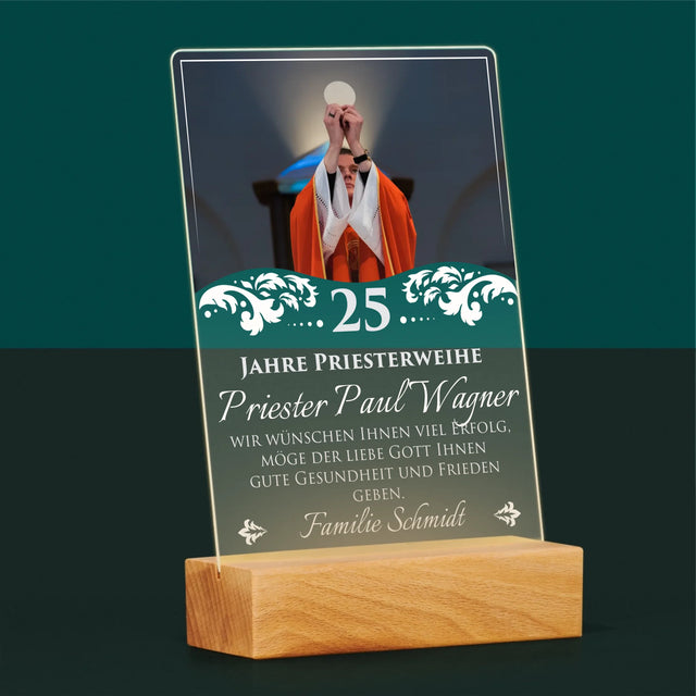Foto Und Unterschrift: Jubiläum Der Priesterweihe - Druck Auf Acrylglas