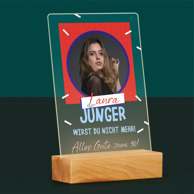 Foto Und Unterschrift: Du Wirst Nicht Jünger - Druck Auf Acrylglas