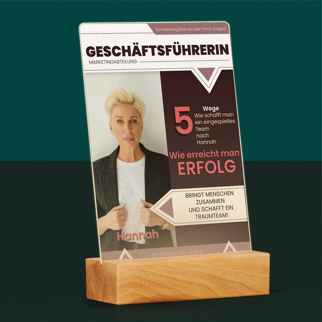 Magazin-Cover: Geschäftsführerin - Druck Auf Acrylglas