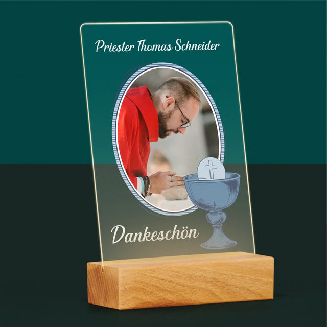Name Und Unterschrift: Danksagung An Den Priester - Druck Auf Acrylglas