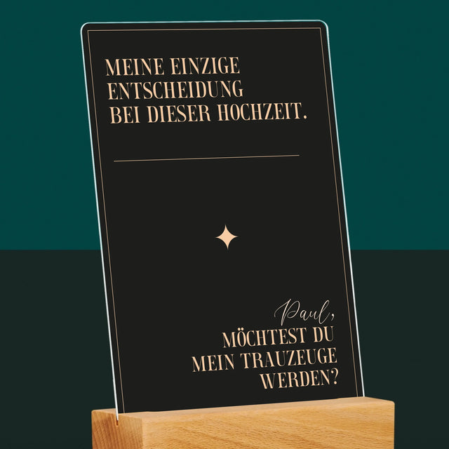 Name Und Unterschrift: Meine Einzige Entscheidung - Druck Auf Acrylglas