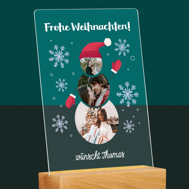 Form-Collage: Schneemann - Druck Auf Acrylglas