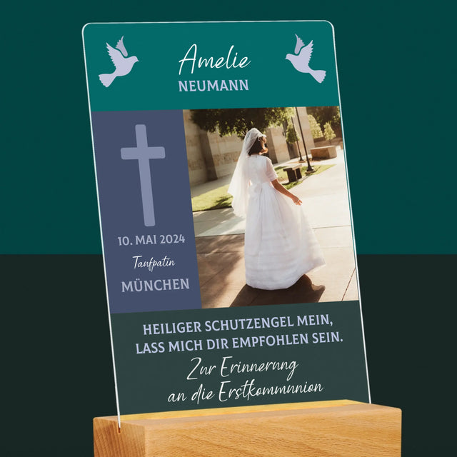 Foto Und Unterschrift: Schutzengel Kommunion - Druck Auf Acrylglas
