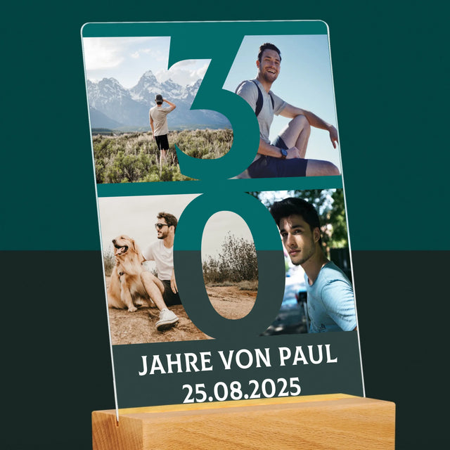 Fotocollage: 30 Jahre Ziffer - Druck Auf Acrylglas