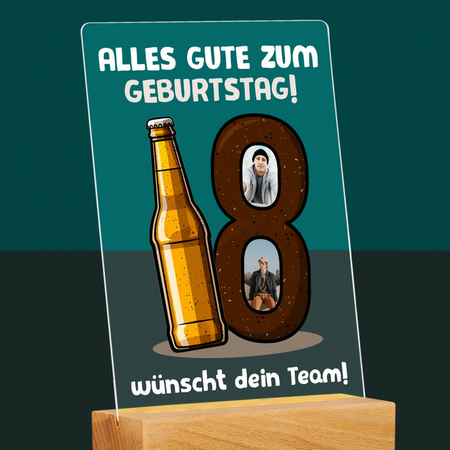 Fotocollage: 18 Bier - Druck Auf Acrylglas