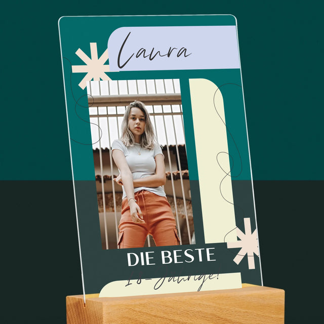 Foto Und Unterschrift: Beste 18-Jährige - Druck Auf Acrylglas