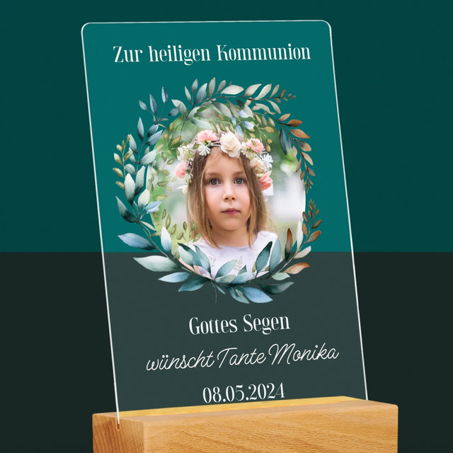 Foto Und Unterschrift: Zur Heiligen Kommunion - Druck Auf Acrylglas