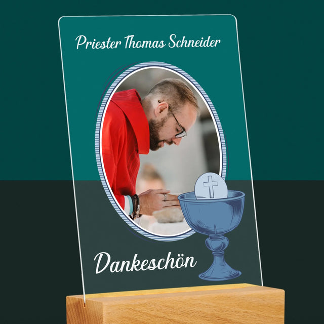 Name Und Unterschrift: Danksagung An Den Priester - Druck Auf Acrylglas