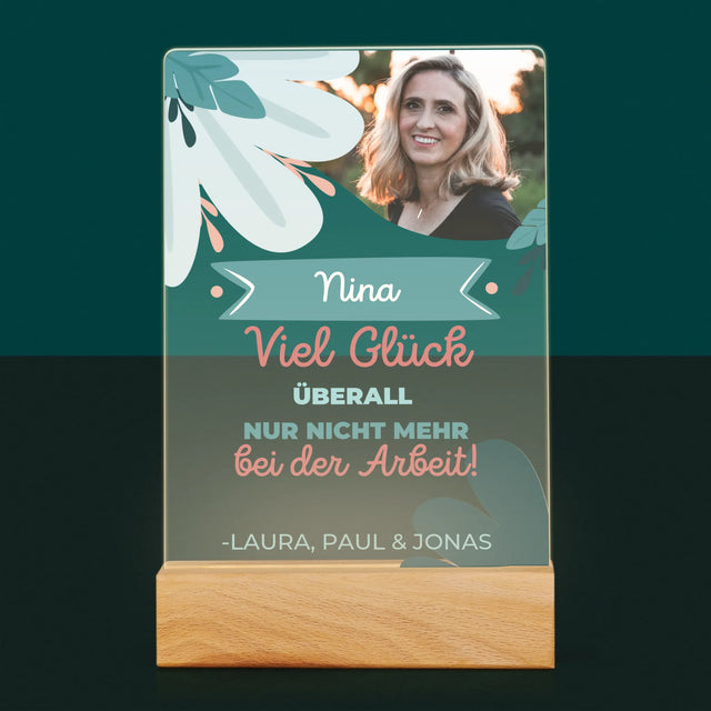 Foto Und Unterschrift: Viel Glück Bei Der Nicht-Arbeit - Druck Auf Acrylglas
