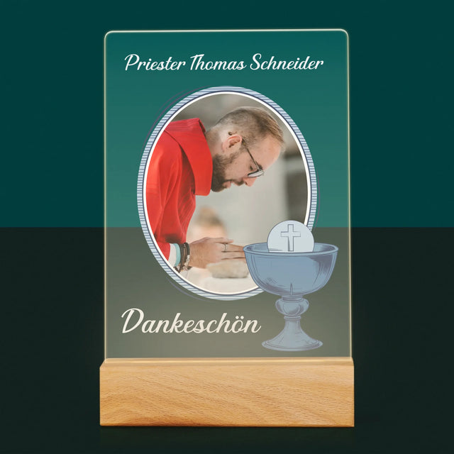 Name Und Unterschrift: Danksagung An Den Priester - Druck Auf Acrylglas