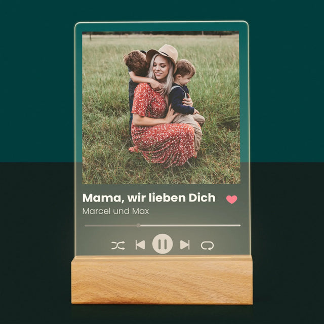 Foto Und Unterschrift: Mama, Wir Lieben Dich - Druck Auf Acrylglas
