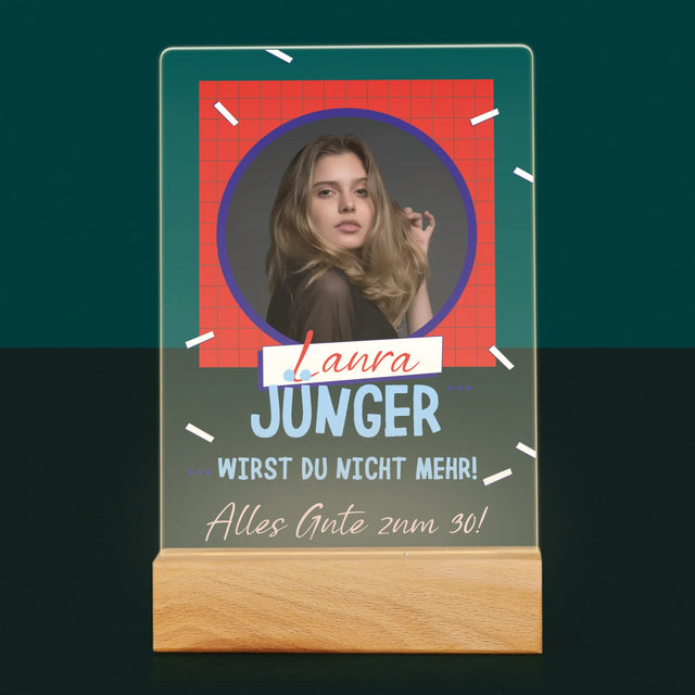 Foto Und Unterschrift: Du Wirst Nicht Jünger - Druck Auf Acrylglas