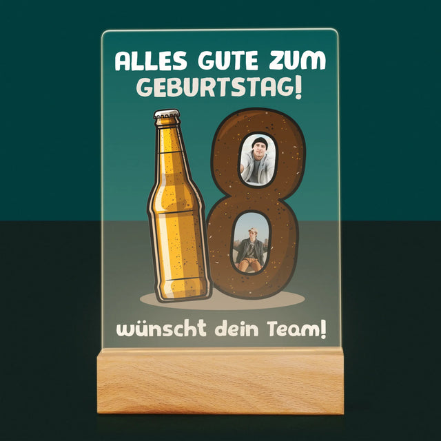 Fotocollage: 18 Bier - Druck Auf Acrylglas